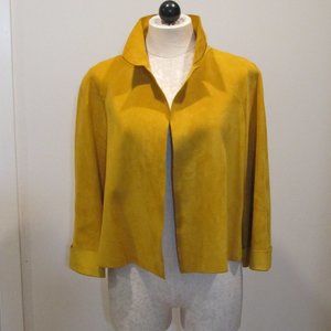 Dusan Mustard Yellow Suede Jacket.  Size M.